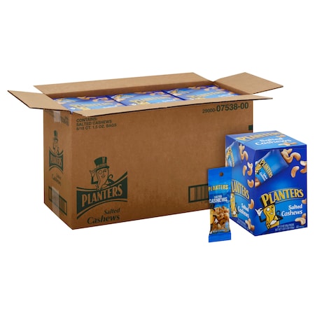 Planters Planters Salted Cashews 1.5 oz., PK108 10029000075389